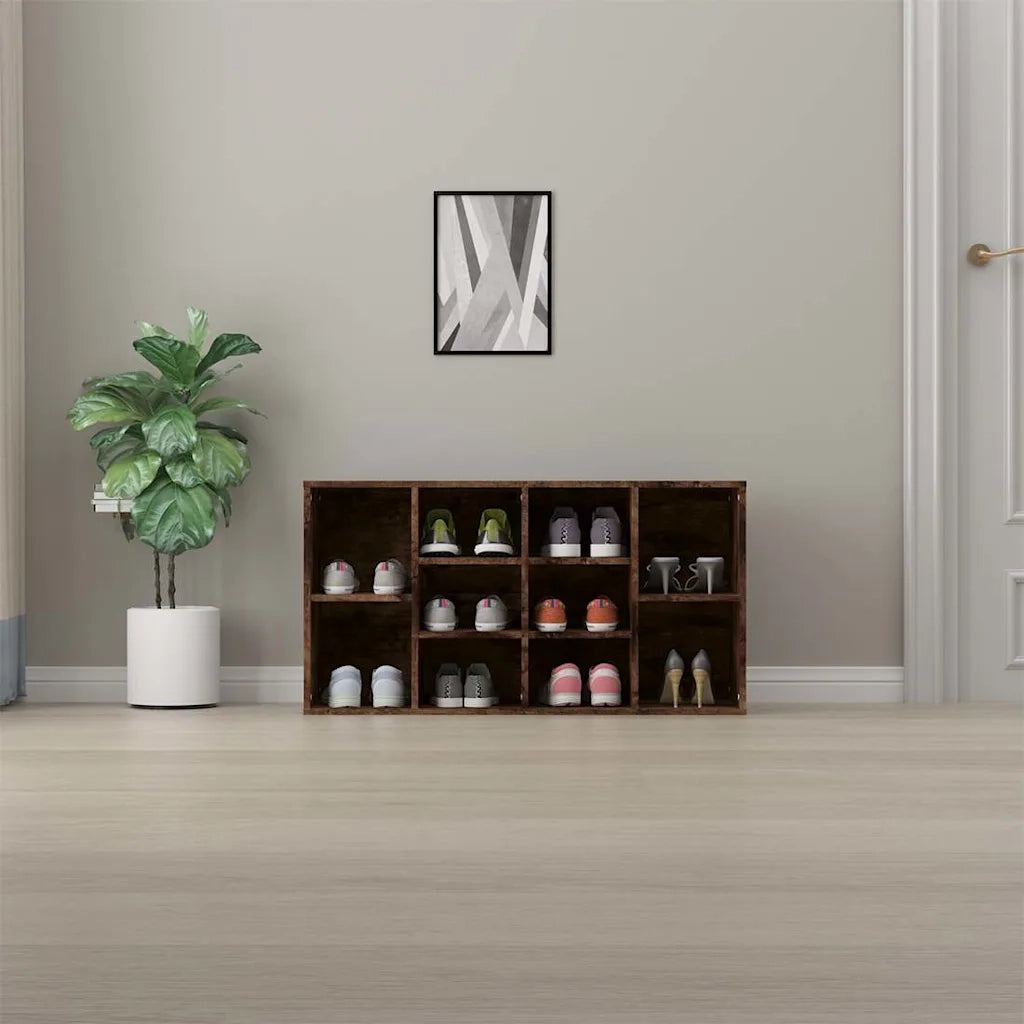 Scarpiera Rovere Fumo 103x30x54,5 cm in Legno Multistrato