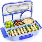 Lunchbox con contenitori - Imbattibile - Resiste al lavastoviglie - Realizzato con materiali BPA liberi (blu)