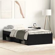 Giroletto senza Materasso Rovere Nero 90x190cm in Truciolato