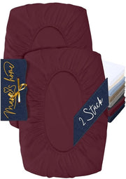 Schiene per cuscini universali - Respirante e pelle amichevole - Set da 2 - Bordeaux - 30-35 x 45-50 cm