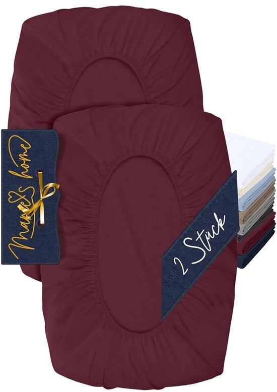 Schiene per cuscini universali - Respirante e pelle amichevole - Set da 2 - Bordeaux - 30-35 x 45-50 cm