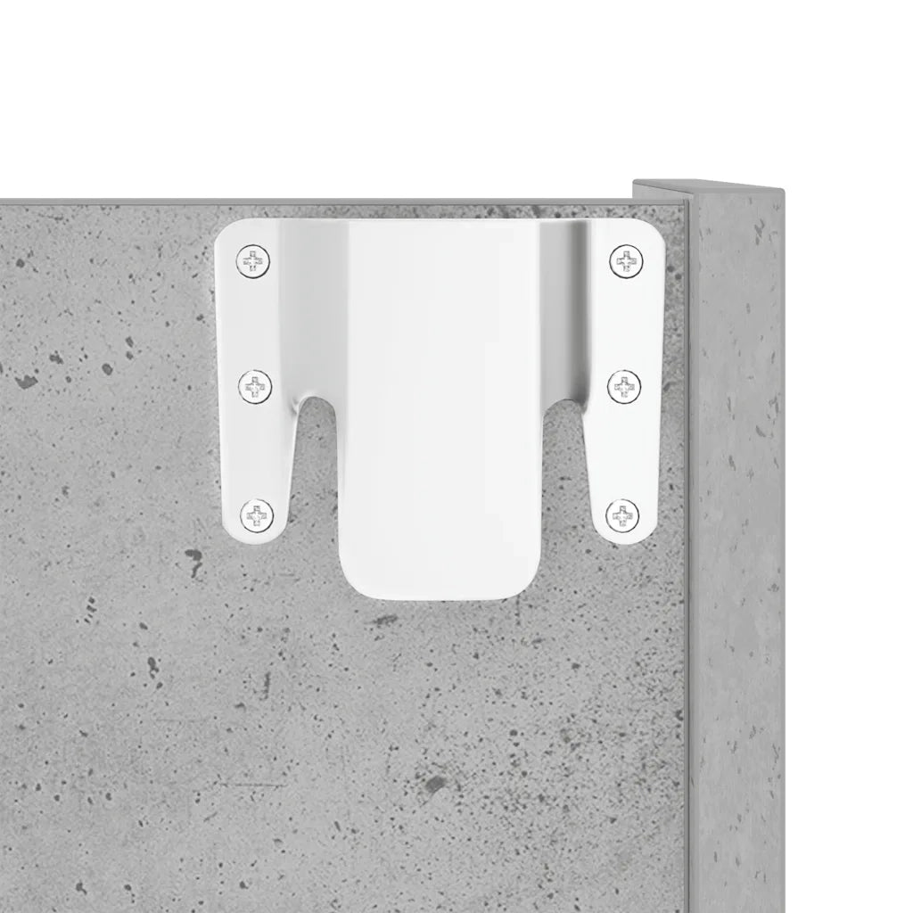 Scarpiere Muro 2pz Grigio Cemento 80x18x60cm Legno Multistrato 806750