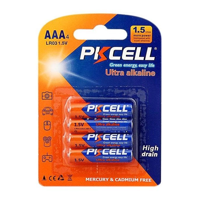 Pkcell LR03 Ultra Alcaline Pile AAA Ministilo 1.5V Blister 4 Pezzi colore Blu