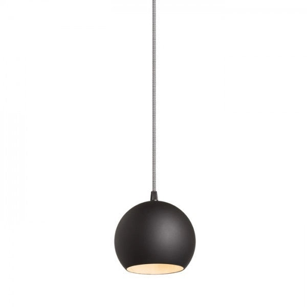 Lampadario COPA a sospensione nero vetro 230V E27 28W