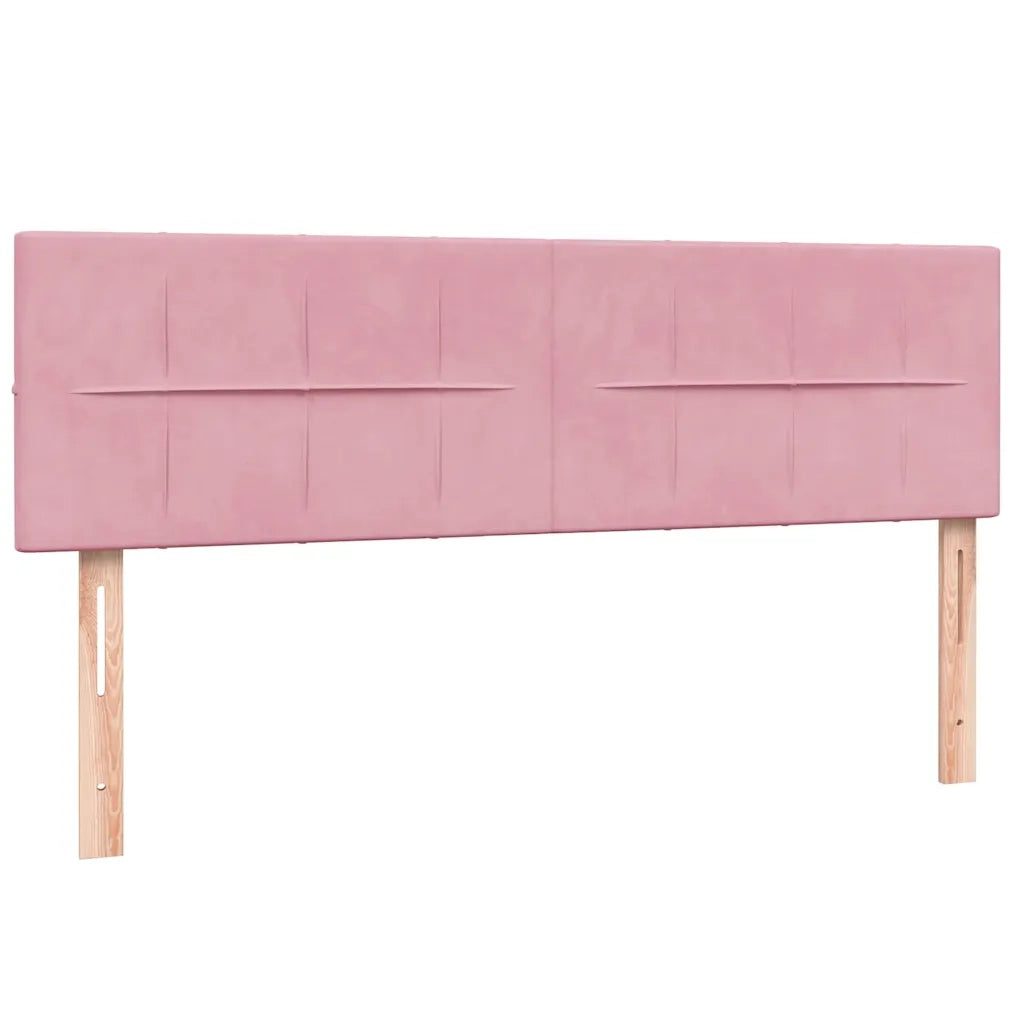 Giroletto a Molle con Materasso Rosa 140x210 cm in Velluto 3318116