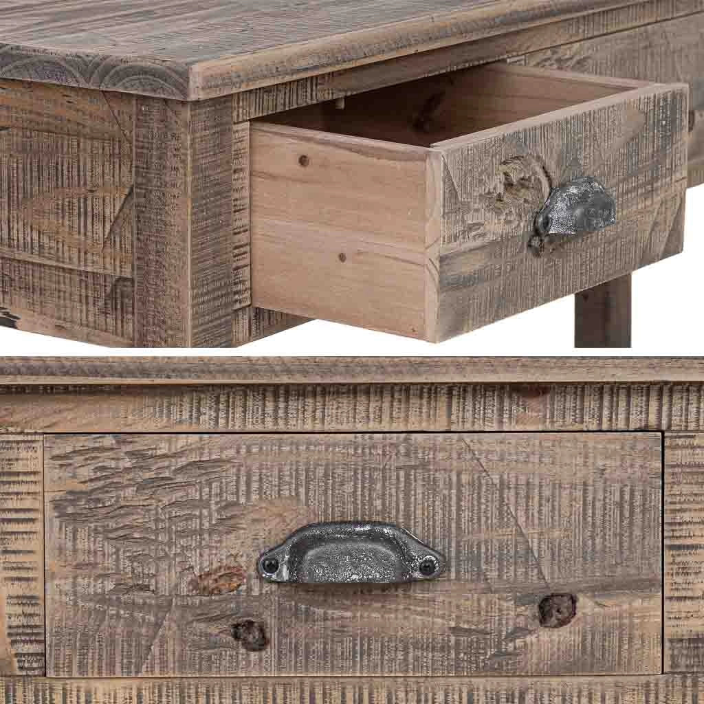 Tavolino da ingresso in legno marrone 120x40x78,5h cm