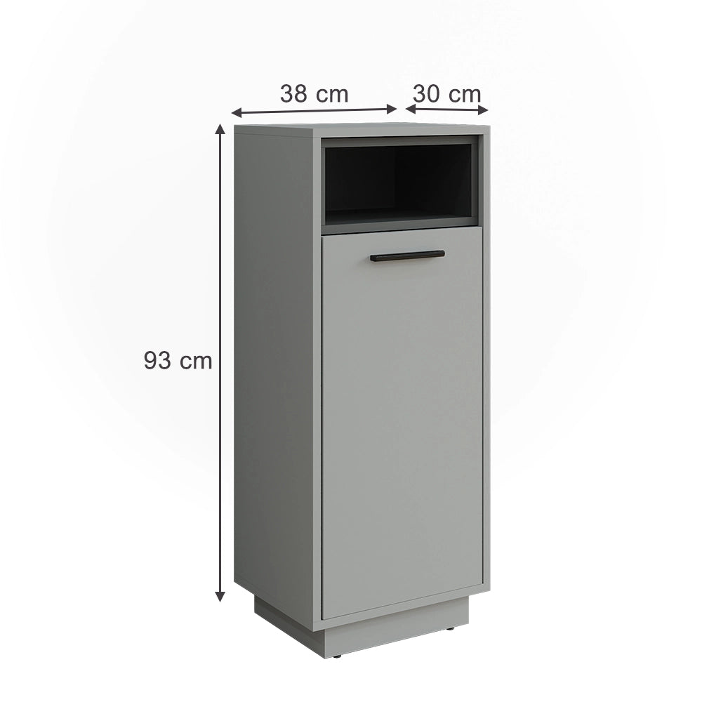 Vicco Mobiletto da bagno Grigio/antracite 38 x 93 cm con tasca interna rimovibile