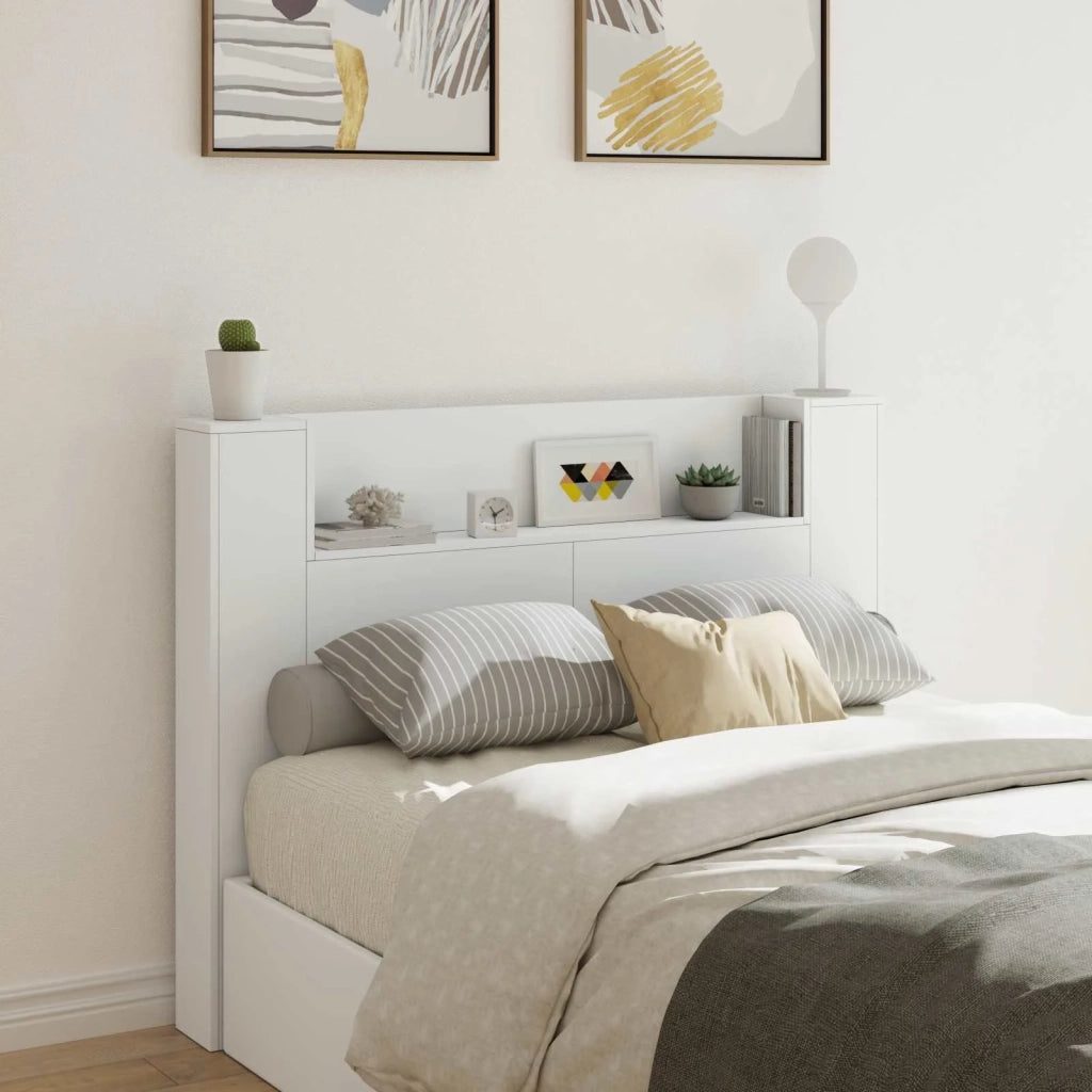 Testata con Mobile e LED Bianco 140 x 16,5 x 103,5 cm