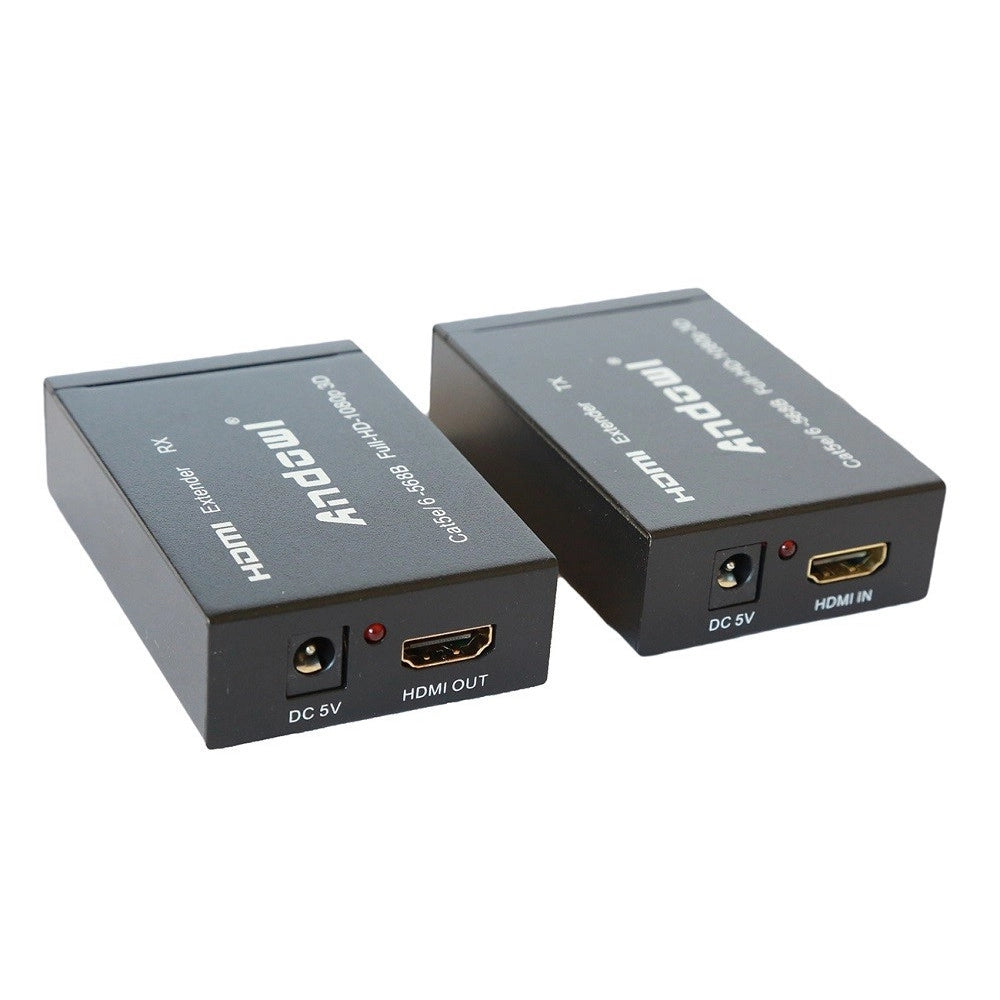 Trade Shop - Hdmi Extender Ethernet Cavo Di Rete Lan Over Cat5e Cat6 60 Metri Hdmi 3d 1080p -
