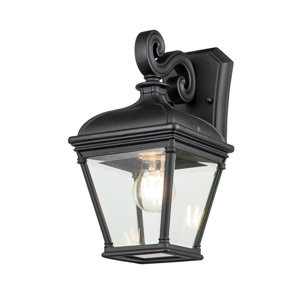 Applique esterna classica Bayview Elstead nera E27 IP44