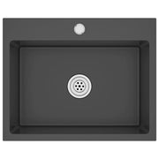 Lavello da cucina fatto a mano 59 x 44 cm acciaio inox nero 02_0002464