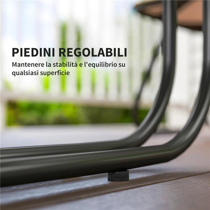 SET DA GIARDINO RATTAN CON DIVANETTO 2 POSTI 2 POLTRONE E TAVOLINO IN VETRO CUSCINI SFODERABILI GRIGIO