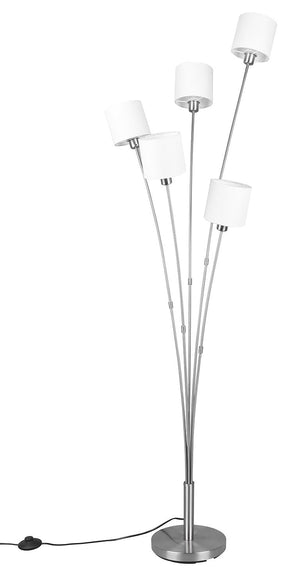 Piantana da Interno Attacco E14 in Metallo Nickel Opaco