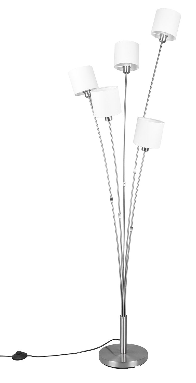 Piantana da Interno Attacco E14 in Metallo Nickel Opaco