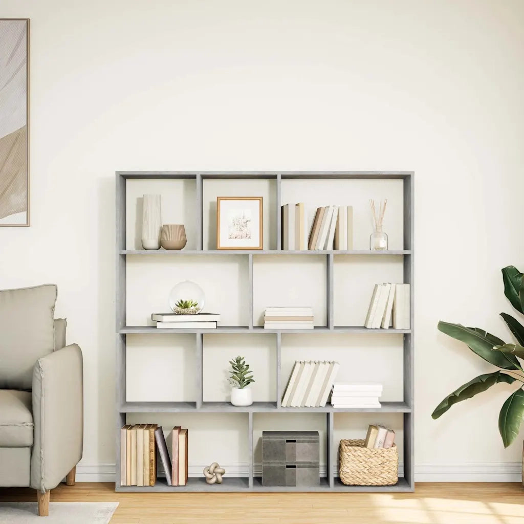 Libreria Grigio Cemento 132x29x141,5 cm in Legno Multistrato 3310310