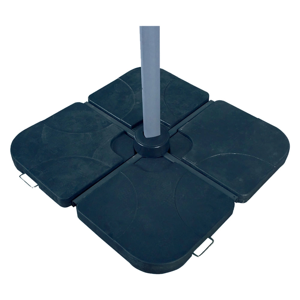 1pz base per ombrellone plastica 49 x  49h 7,5 cm (x 4 pezzi) cod:ferx.6130816nlm