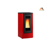 STUFA A PELLET 'DAHIANA 5.0' 10 kW - colore bordeaux