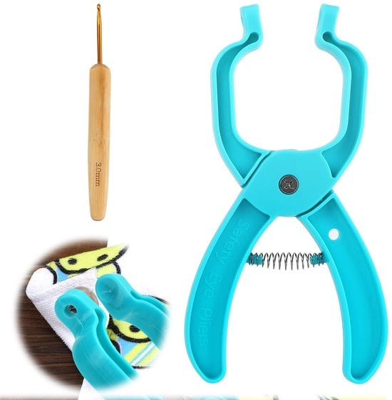 Accessori di sicurezza per amigurumi - occhi blu - attrezzi per filato - occhi per amigurumi - inclusa punta per filato - materiale PP - attrezzi per amigurumi