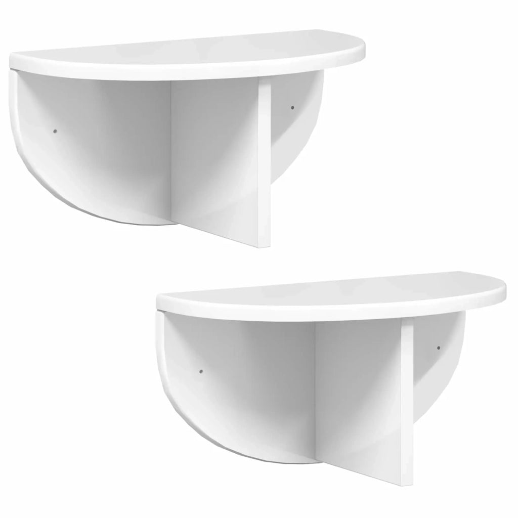 Scaffale da parete 2 pcs Bianco Lucido 38 x 19 x 19 cm 891417