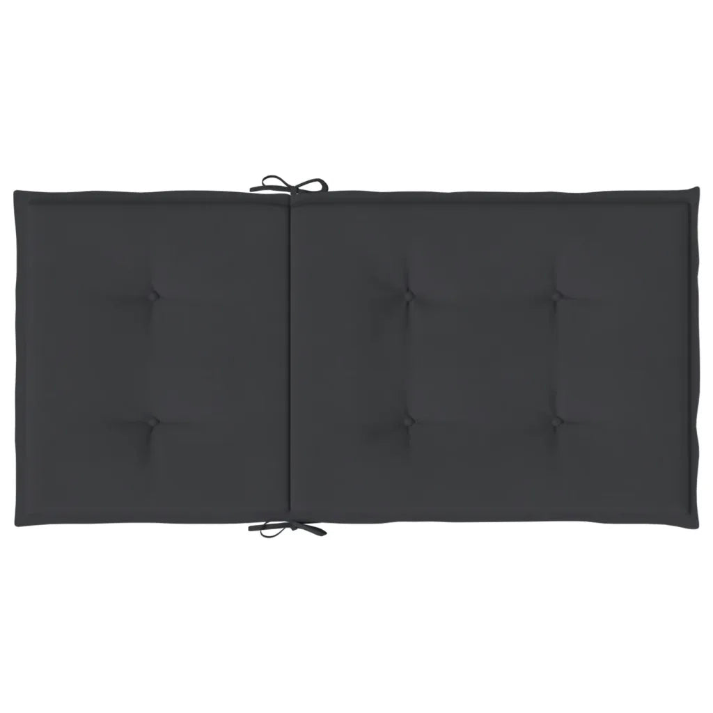 Cuscini per Sedie da Giardino 2 pz Neri 100x50x3 cm cod mxl 54796