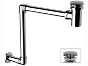 Sifone salvaspazio con piletta click-clack quadra