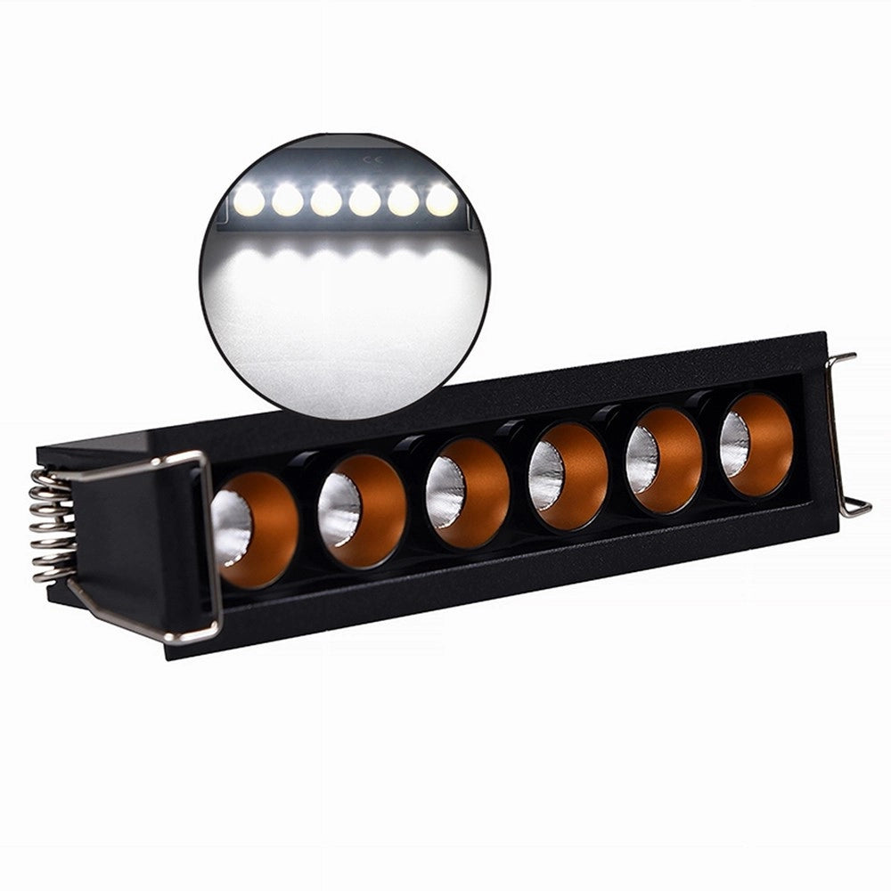 Trade Shop - Faretto Led Rettangolare Incasso 11w Luce 6000k 4000k 3000k Moderno Nero Xtd-6-n -