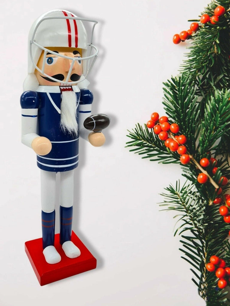 Soldato RUGBY Schiaccianoci di Natale Legno Altezza 35 cm Decorazioni Natalizie