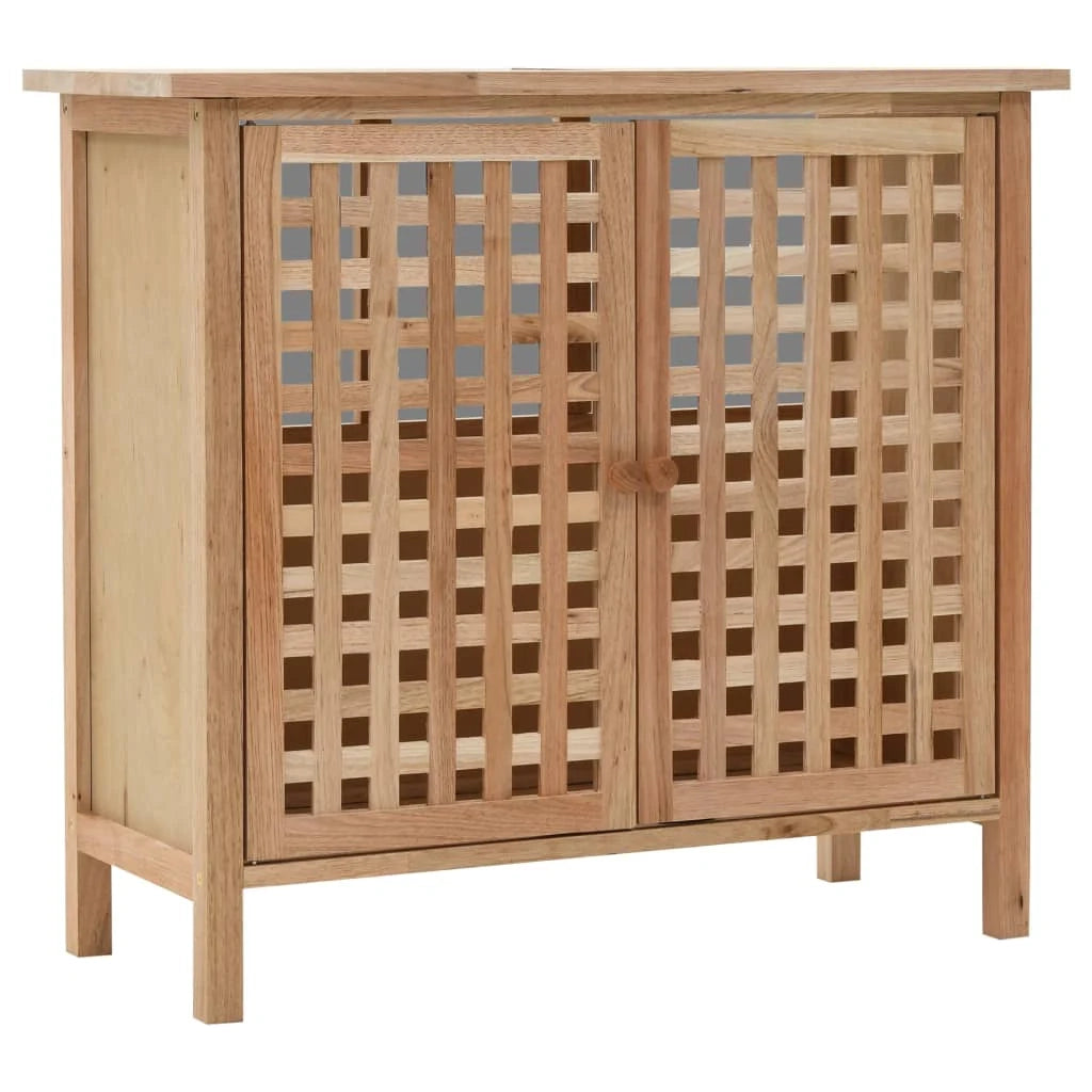 Mobile lavabo in legno massello di noce 66 x 29 x 61 cm 02_0006646