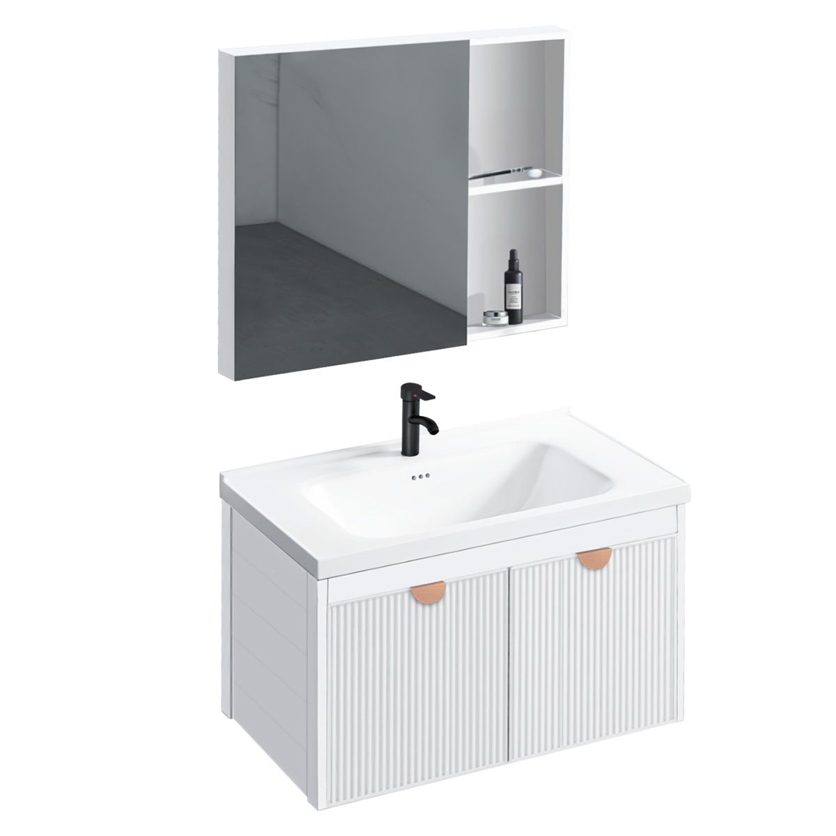 Set Di Mobili Da Bagno Con Lavabo Mario 60cm White