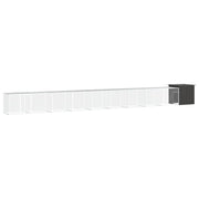 Recinto per pollaio in acciaio zincato antracite 1000 x 91 x 100 cm 02_0043896
