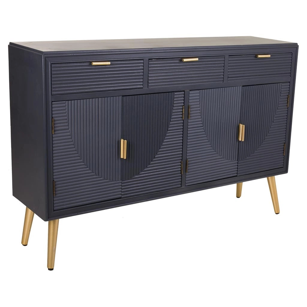Credenza in legno grigio scuro 121,5x34x81,5h