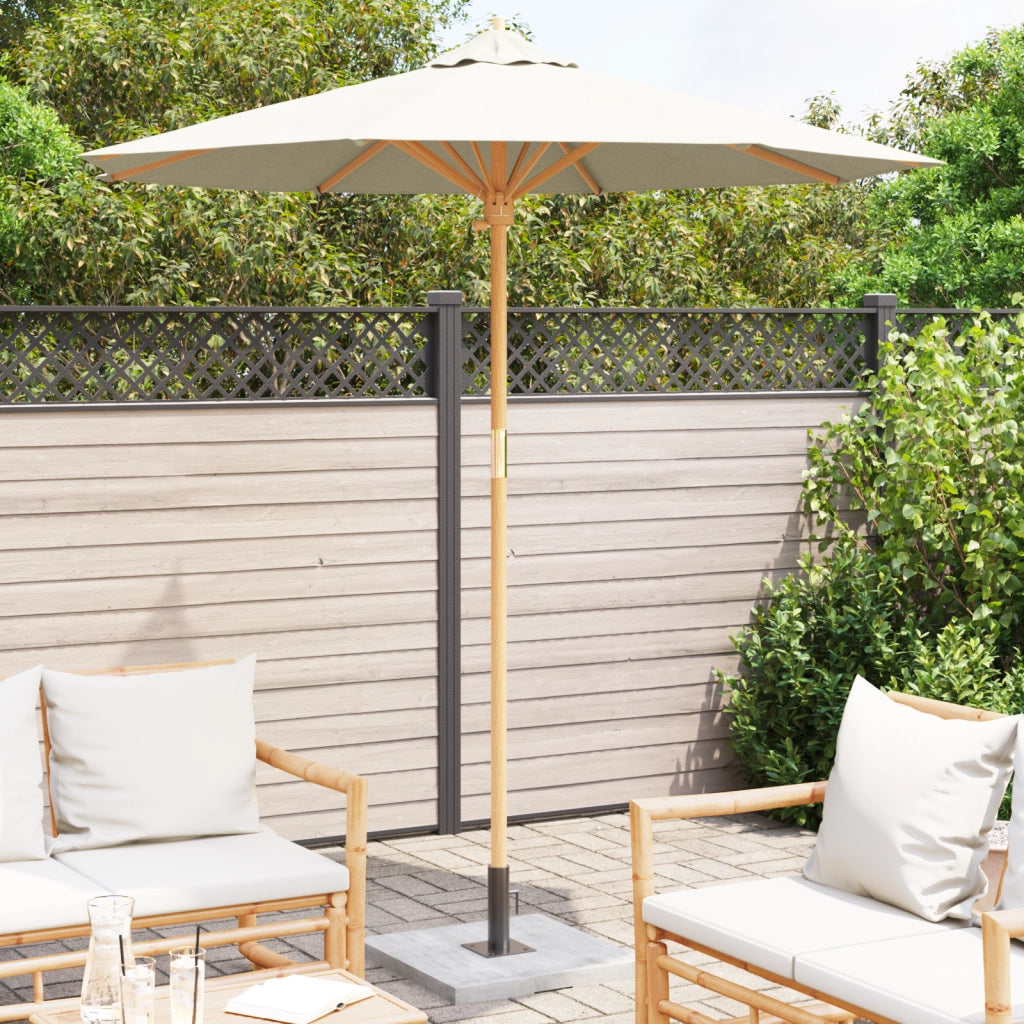 Parasol da Giardino vitaXL Bianco Panna 217x230 cm in BambÃ¹