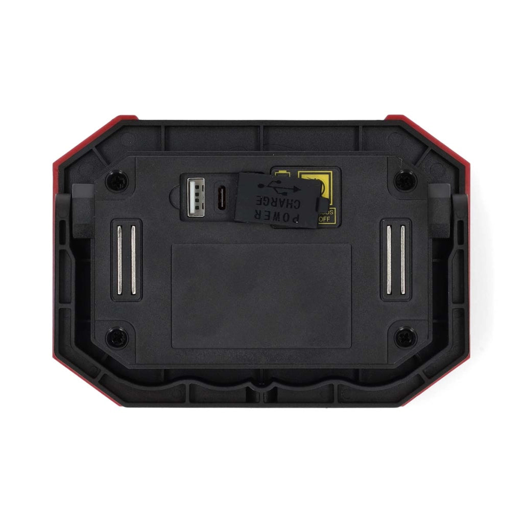 Lampada da lavoro a LED ricaricabile da 10W 1000lm con supporto a magnete Nero / Rosso Nedis