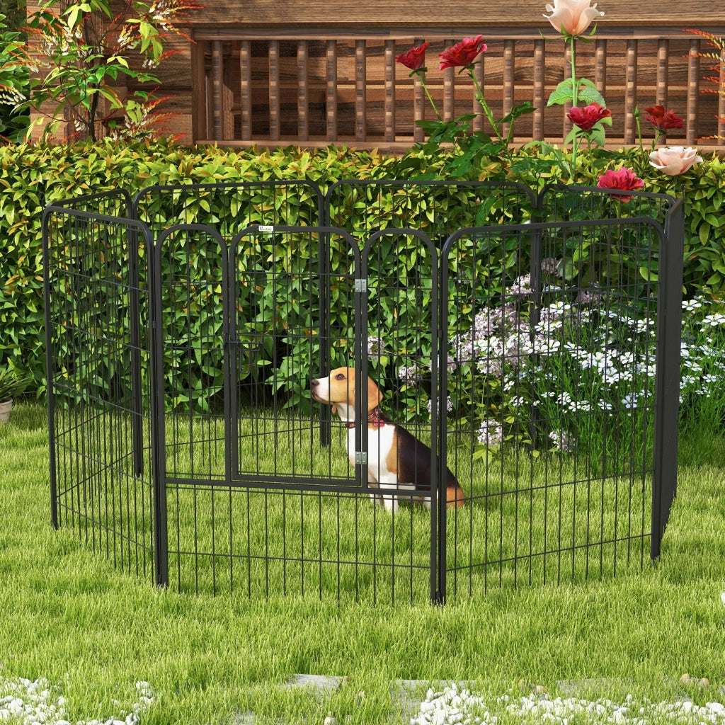 Recinto Modulabile per Animali ¨C zephmum ¨C Nero 80x100 cm