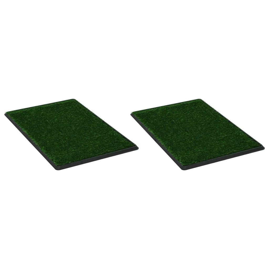 Toilette per Animali 2 pz con Erba Sintetica Verde 76x51x3cm WC