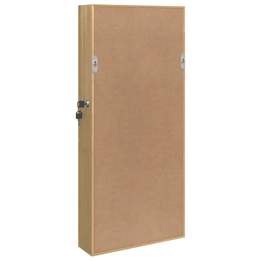 Armadio Portagioie con Specchio a Muro-Specchiera Portagioie 30x8,5x67 cm