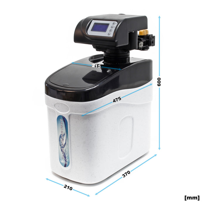 NW-SOFT-C2 Addolcitore d'acqua 800 l/h con serbatoio salamoia da 12 kg e display