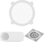 Filtro per capelli da getto d'acqua, 50 pezzi, filtro a mesh bianco per doccia, vasca e cucina - adesivi per filtro d'acqua 10 x 10 cm