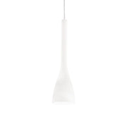 Sospensione Moderna Flut Vetro Bianco 1 Luce E14 Small