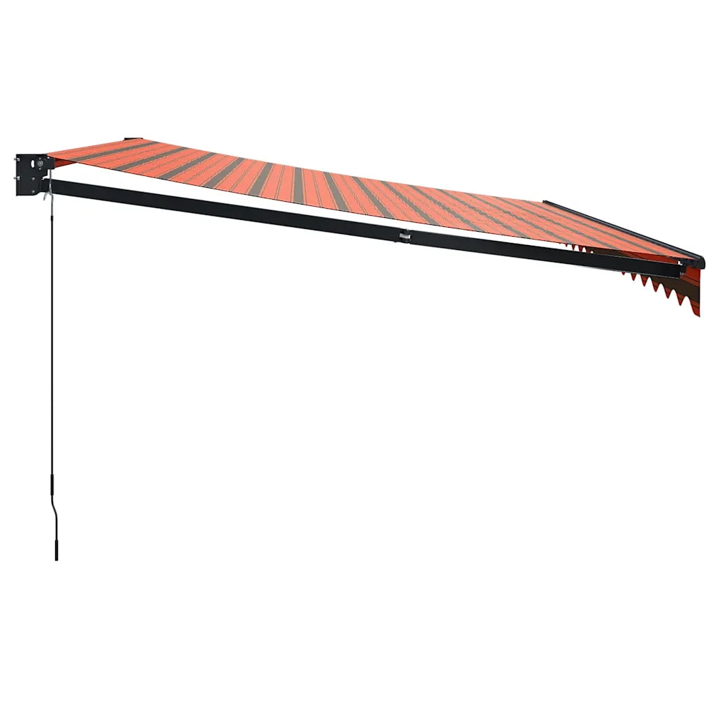 Tenda Sole Retrattile Arancione Marrone 4x3m Tessuto Alluminio