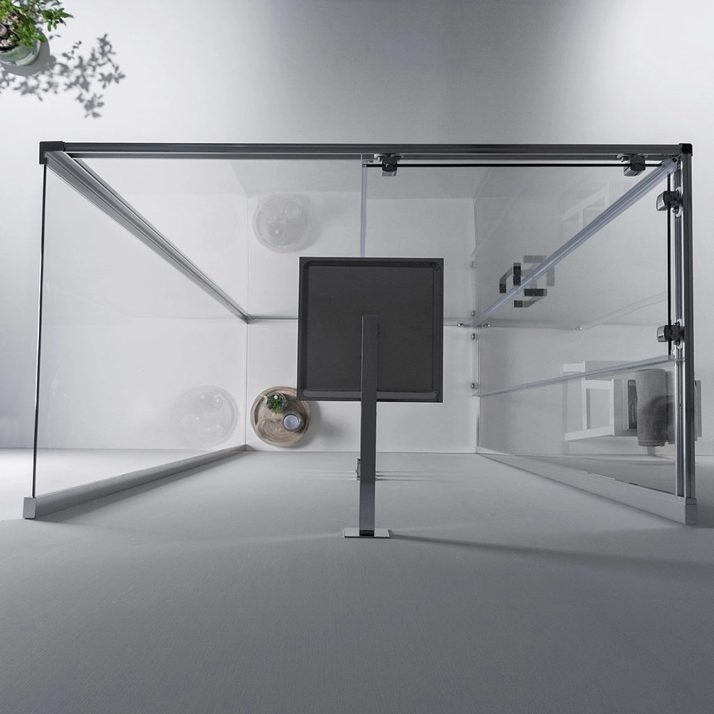 Box Doccia Elite Tre Lati 80x80x80 Cm Scorrevole Trasparente