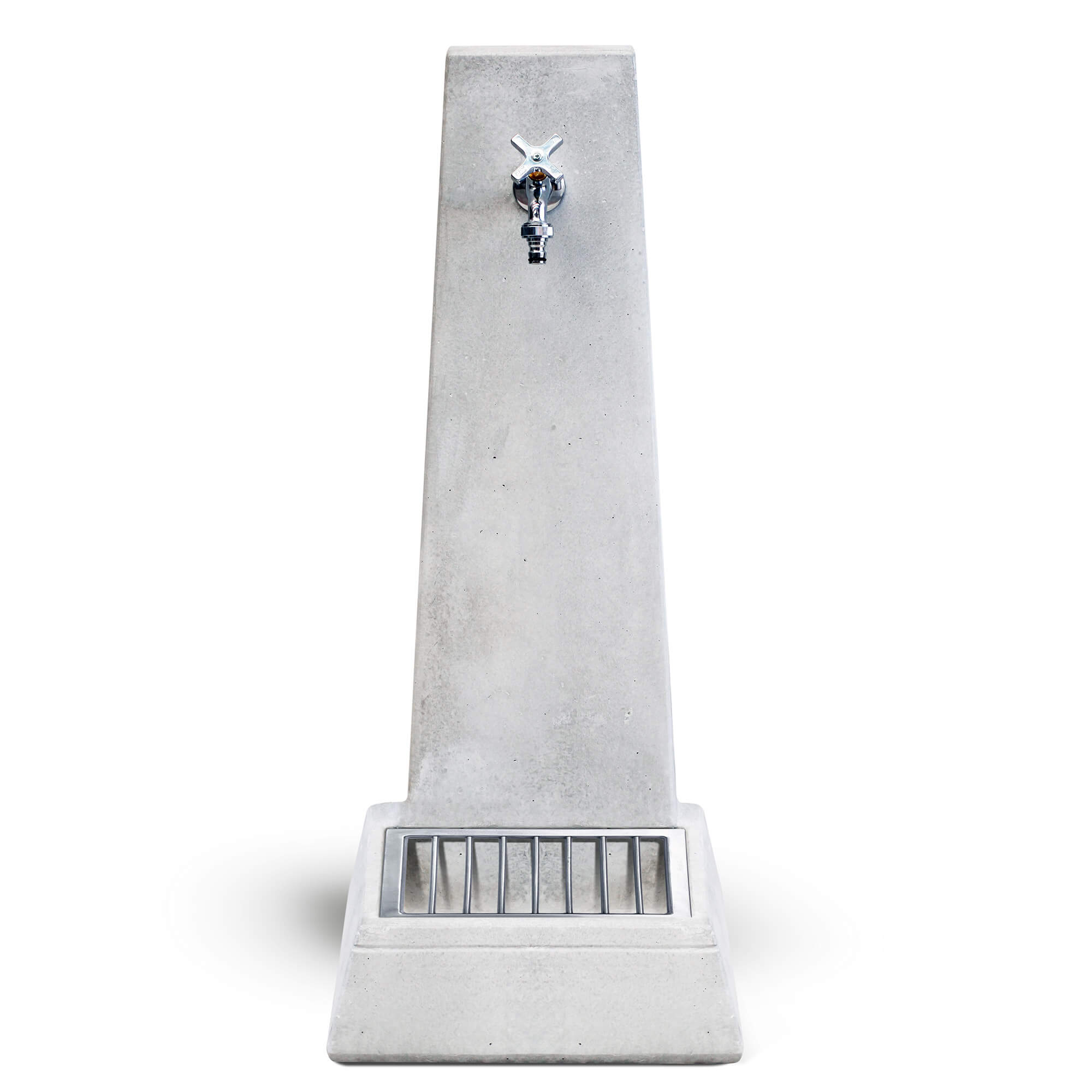 Fontana da Giardino Senza Rubinetto in Cemento Granulato di Marmo Oslo Grigio