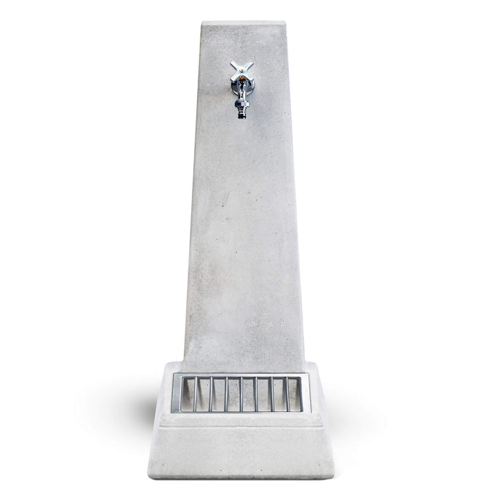 Fontana da Giardino Senza Rubinetto in Cemento Granulato di Marmo Oslo Grigio