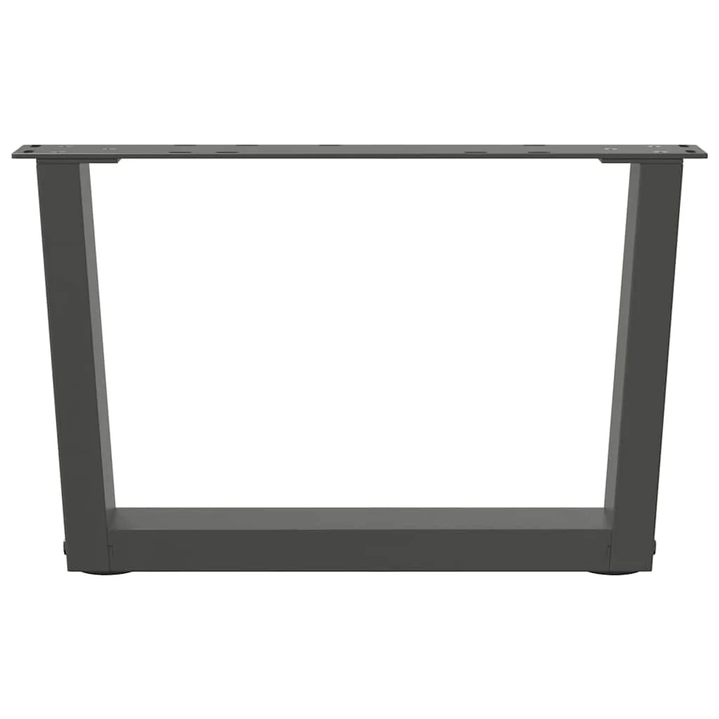 Set di 2 gambe regolabili per tavolino da caffè a forma di V 50 x 30 x 31 cm in acciaio antracite 02_0056898
