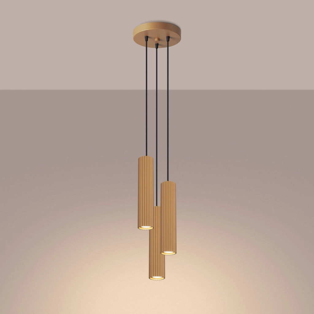 Lampada a sospensione moderna oro Ø20 3xGU10 GRAVIO