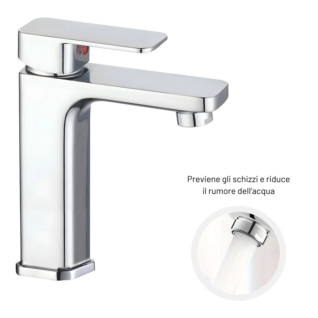 Miscelatore rubinetto lavabo appoggio bocca alta francia cromato bagno casa ogomondo *** confezione 1
