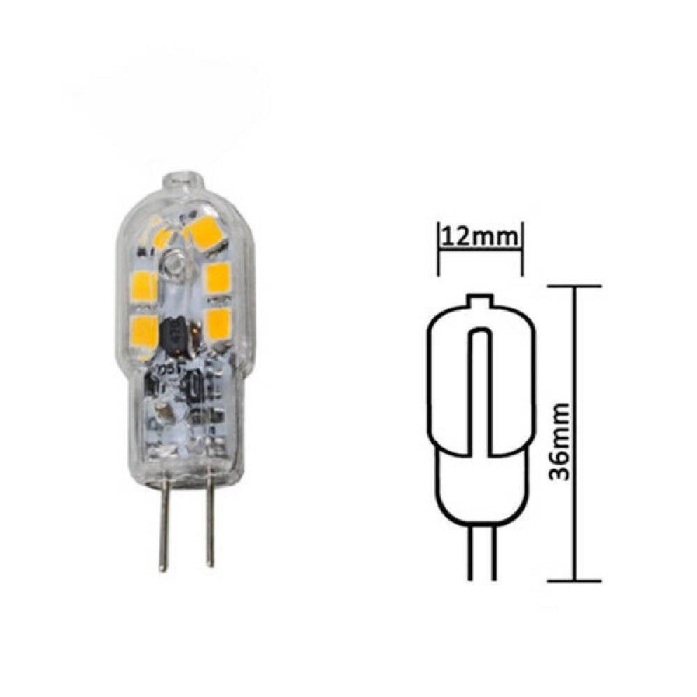 Trade Shop - Lampadina 12 Led Smd G4 1,8 Watt 12v Luce Calda Fredda Naturale Faretto -
