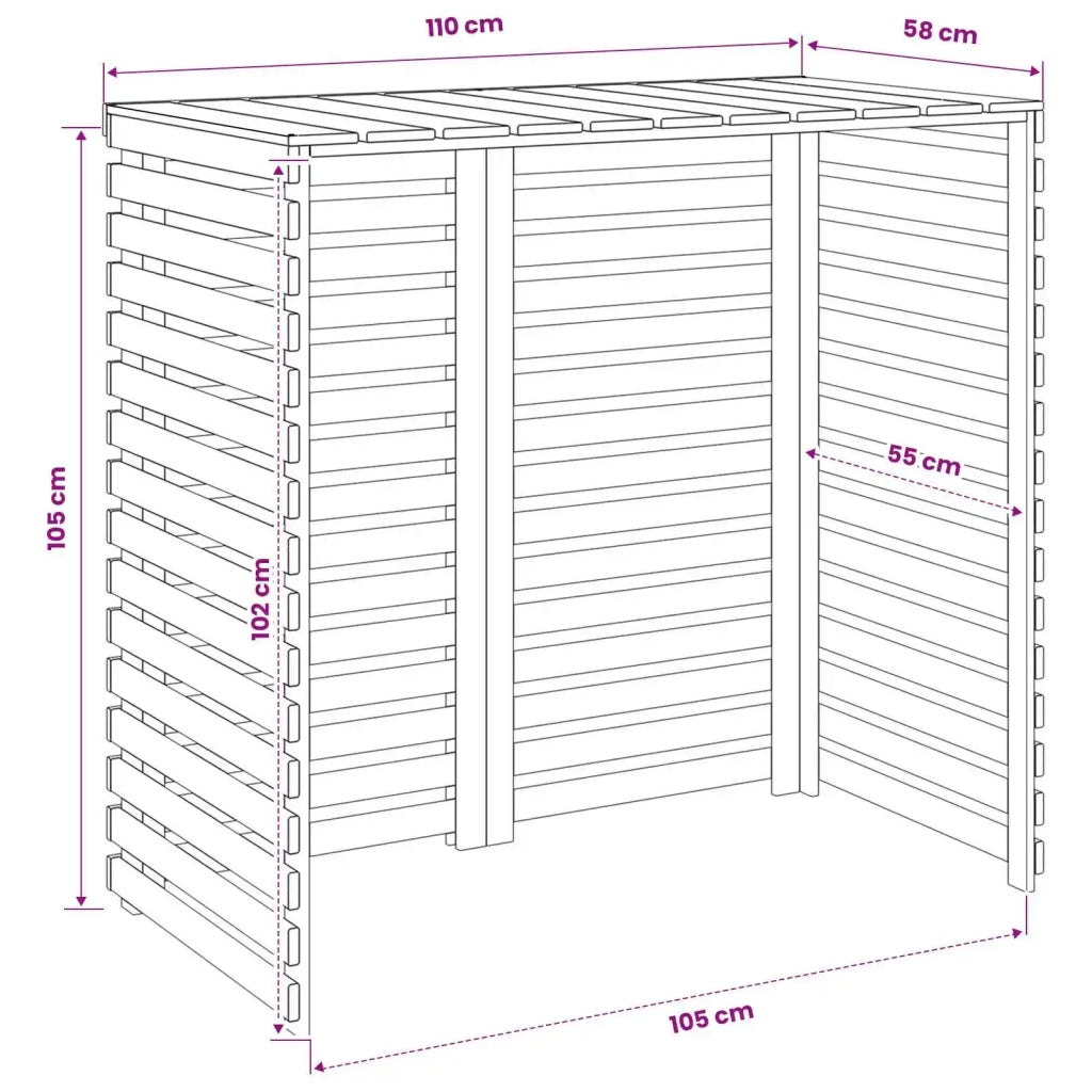 Copertura per condizionatore d'aria 110 x 58 x 105 cm 42042325