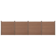 Recinzione in WPC per Giardino Staccionata Frangivista Alta 183 cm Lunga 705 cm Marrone NEU.HOLZ