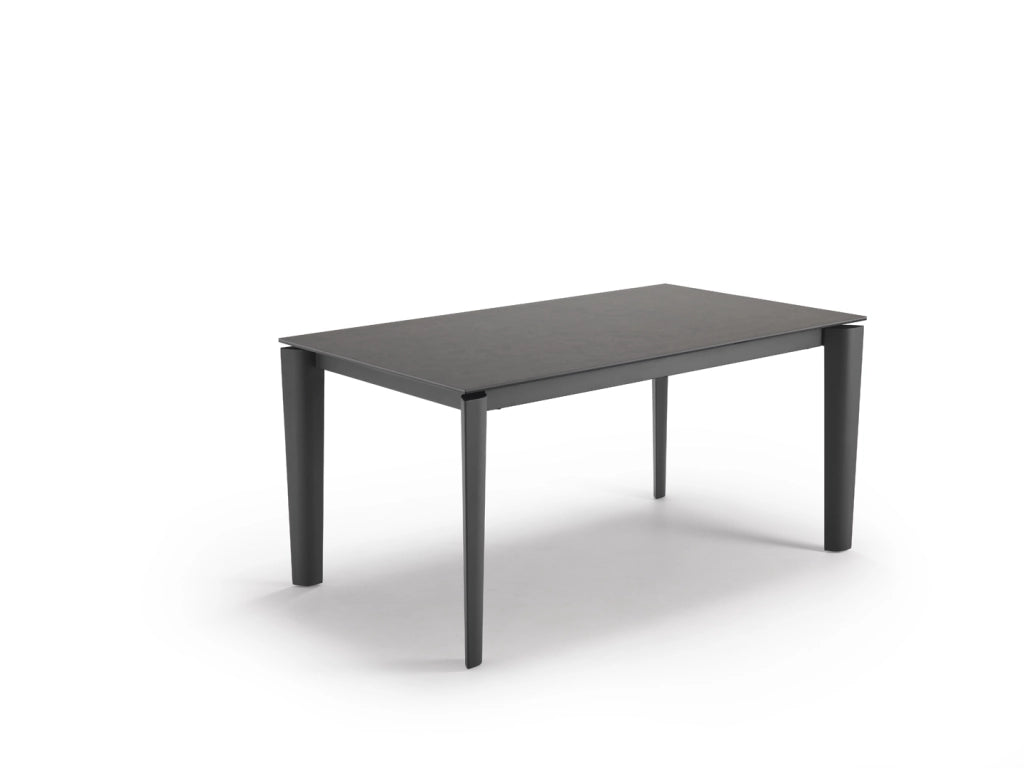 Tavolo Allungabile Horus - Top in ceramica effetto pietra ruggine e struttura in metallo antracite - Stones